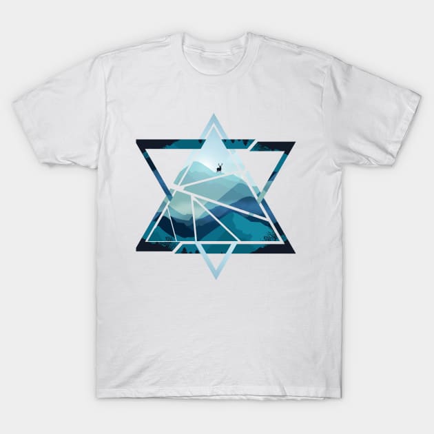 Triangle Mountains Version 1 T-Shirt by jumpingmaster